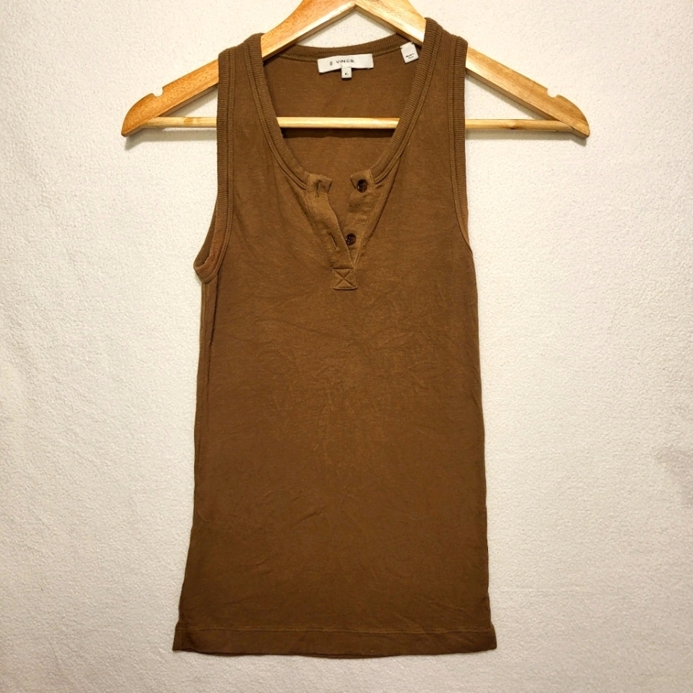 Vince Ribbed Scoop-Neck Tank - Picture 2 of 5